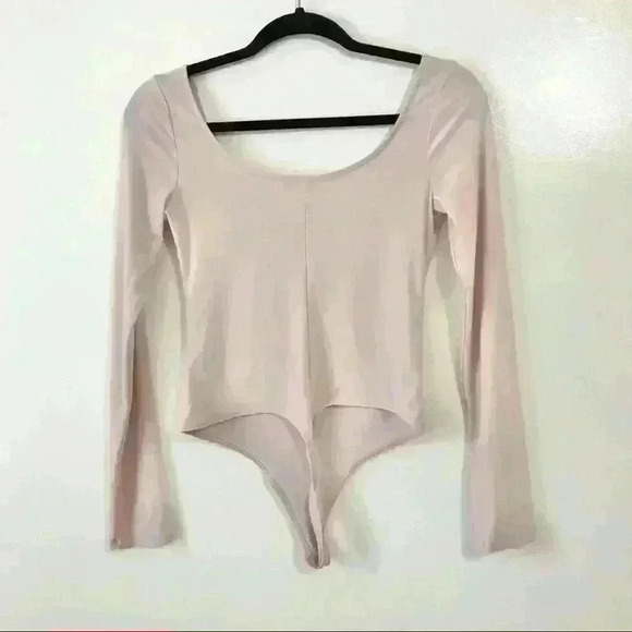 Leith Blush Pink Long Sleeve Bodysuit - Picture 5 of 6